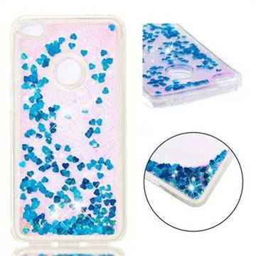 Dynamic Liquid Glitter Quicksand Sequins TPU Phone Case for Huawei P8 Lite 2017 / P9 Honor 8 Nova Lite - Blue