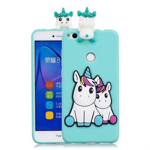 Couple Unicorn Soft 3D Climbing Doll Soft Case for Huawei P8 Lite 2017 / P9 Honor 8 Nova Lite