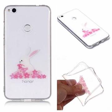 Cherry Blossom Rabbit Super Clear Soft TPU Back Cover for Huawei P8 Lite 2017 / P9 Honor 8 Nova Lite