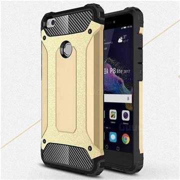 King Kong Armor Premium Shockproof Dual Layer Rugged Hard Cover for Huawei P8 Lite 2017 / P9 Honor 8 Nova Lite - Champagne Gold