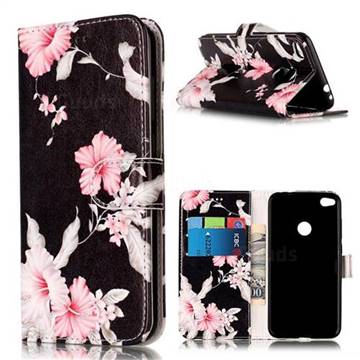 Azalea Flower PU Leather Wallet Case for Huawei P8 Lite 2017 / Honor 8 Lite / Nova Lite / P9 Lite 2017