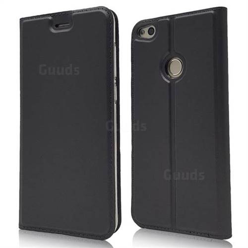 Ultra Slim Card Magnetic Automatic Suction Leather Wallet Case for Huawei P8 Lite 2017 / P9 Honor 8 Nova Lite - Star Grey