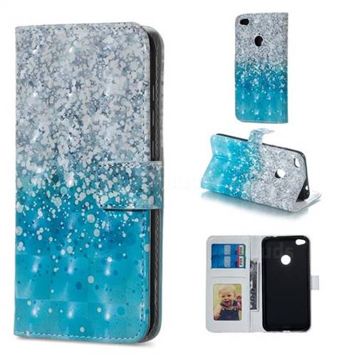 Sea Sand 3D Painted Leather Phone Wallet Case for Huawei P8 Lite 2017 / P9 Honor 8 Nova Lite