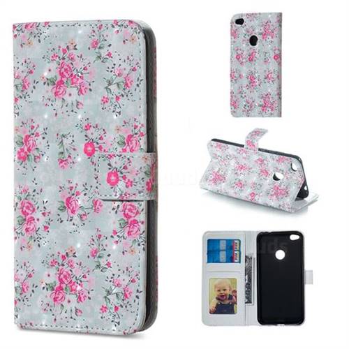 Roses Flower 3D Painted Leather Phone Wallet Case for Huawei P8 Lite 2017 / P9 Honor 8 Nova Lite