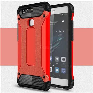 King Kong Armor Premium Shockproof Dual Layer Rugged Hard Cover for Huawei P9 - Big Red