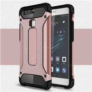 King Kong Armor Premium Shockproof Dual Layer Rugged Hard Cover for Huawei P9 - Rose Gold