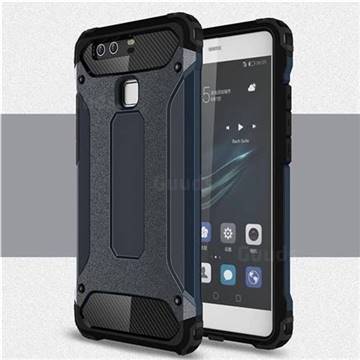 King Kong Armor Premium Shockproof Dual Layer Rugged Hard Cover for Huawei P9 - Navy