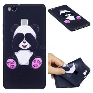 Lovely Panda 3D Embossed Relief Black Soft Back Cover for Huawei P9 Lite G9 Lite