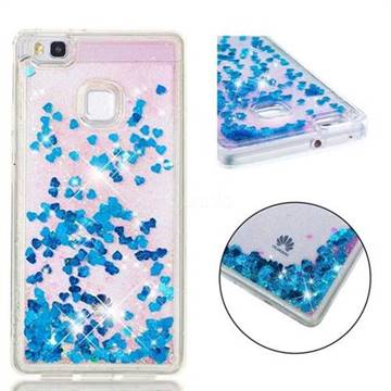 Dynamic Liquid Glitter Quicksand Sequins TPU Phone Case for Huawei P9 Lite G9 Lite - Blue