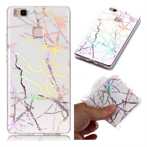 Color White Marble Pattern Bright Color Laser Soft TPU Case for Huawei P9 Lite G9 Lite