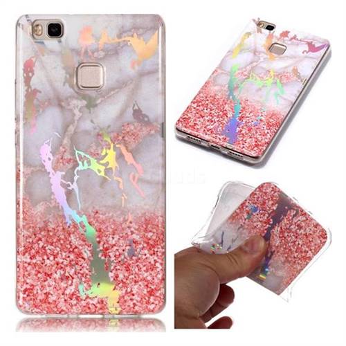 Powder Sandstone Marble Pattern Bright Color Laser Soft TPU Case for Huawei P9 Lite G9 Lite