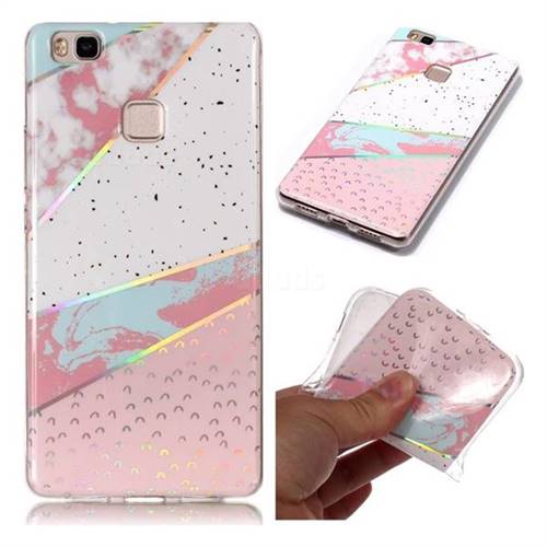 Matching Color Marble Pattern Bright Color Laser Soft TPU Case for Huawei P9 Lite G9 Lite