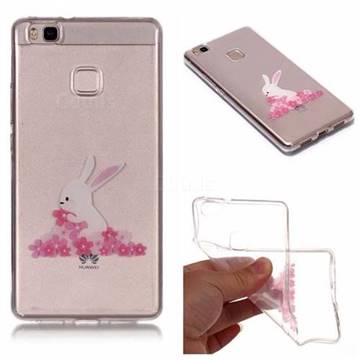 Cherry Blossom Rabbit Super Clear Soft TPU Back Cover for Huawei P9 Lite G9 Lite
