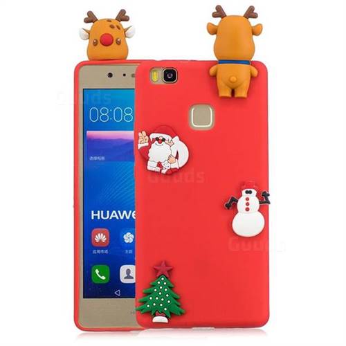 Red Elk Christmas Xmax Soft 3D Silicone Case for Huawei P9 Lite G9 Lite