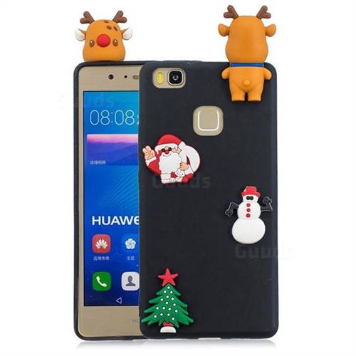 Black Elk Christmas Xmax Soft 3D Silicone Case for Huawei P9 Lite G9 Lite
