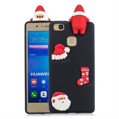 Black Santa Claus Christmas Xmax Soft 3D Silicone Case for Huawei P9 Lite G9 Lite