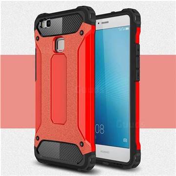 King Kong Armor Premium Shockproof Dual Layer Rugged Hard Cover for Huawei P9 Lite G9 Lite - Big Red