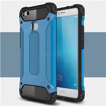 King Kong Armor Premium Shockproof Dual Layer Rugged Hard Cover for Huawei P9 Lite G9 Lite - Sky Blue