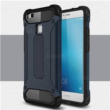 King Kong Armor Premium Shockproof Dual Layer Rugged Hard Cover for Huawei P9 Lite G9 Lite - Navy