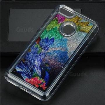 Phoenix Glassy Glitter Quicksand Dynamic Liquid Soft Phone Case for Huawei P9 Lite Mini (Y6 Pro 2017)