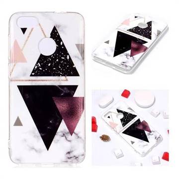 Four Triangular Soft TPU Marble Pattern Phone Case for Huawei P9 Lite Mini (Y6 Pro 2017)