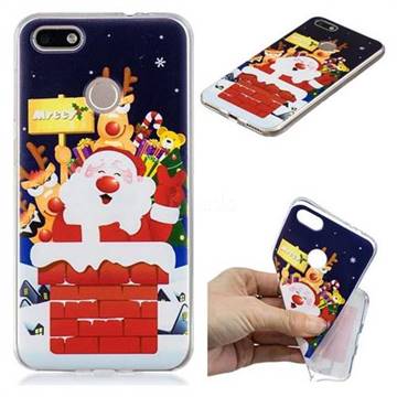 Merry Christmas Xmas Super Clear Soft TPU Back Cover for Huawei P9 Lite Mini (Y6 Pro 2017)