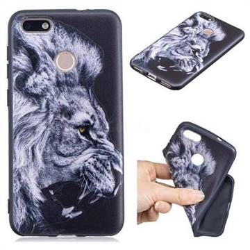 Lion 3D Embossed Relief Black TPU Cell Phone Back Cover for Huawei P9 Lite Mini (Y6 Pro 2017)