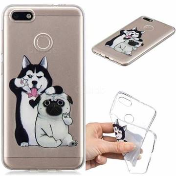 Selfie Dog Clear Varnish Soft Phone Back Cover for Huawei P9 Lite Mini (Y6 Pro 2017)