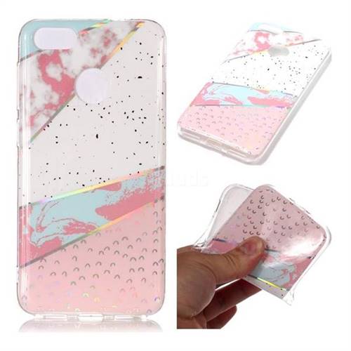 Matching Color Marble Pattern Bright Color Laser Soft TPU Case for Huawei P9 Lite Mini (Y6 Pro 2017)