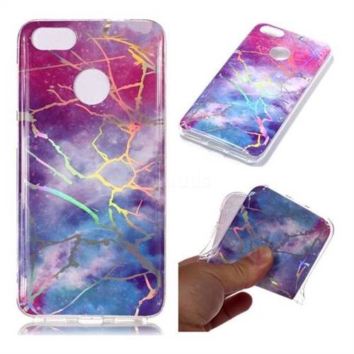 Dream Sky Marble Pattern Bright Color Laser Soft TPU Case for Huawei P9 Lite Mini (Y6 Pro 2017)