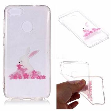 Cherry Blossom Rabbit Super Clear Soft TPU Back Cover for Huawei P9 Lite Mini (Y6 Pro 2017)