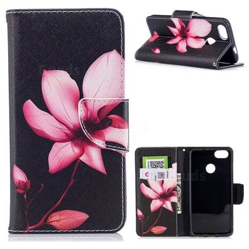 Lotus Flower Leather Wallet Case for Huawei P9 Lite Mini (Y6 Pro 2017)