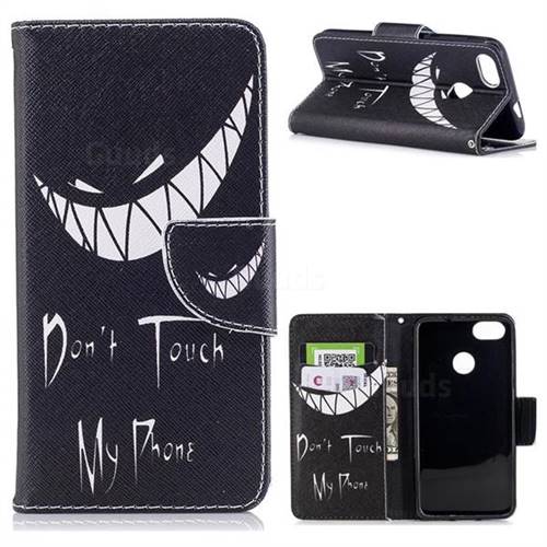 Crooked Grin Leather Wallet Case for Huawei P9 Lite Mini (Y6 Pro 2017)