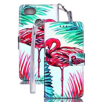 Flamingo Blue Ray Light PU Leather Wallet Case for Huawei P9 Lite Mini (Y6 Pro 2017)