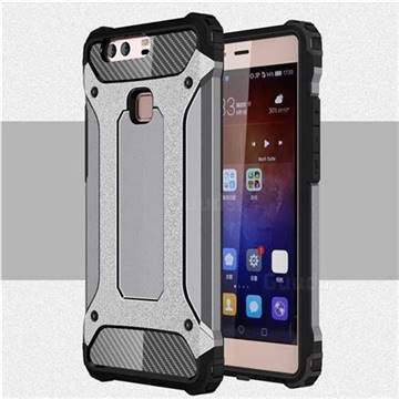King Kong Armor Premium Shockproof Dual Layer Rugged Hard Cover for Huawei P9 Plus P9plus - Silver Grey