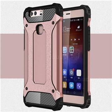 King Kong Armor Premium Shockproof Dual Layer Rugged Hard Cover for Huawei P9 Plus P9plus - Rose Gold