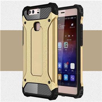 King Kong Armor Premium Shockproof Dual Layer Rugged Hard Cover for Huawei P9 Plus P9plus - Champagne Gold