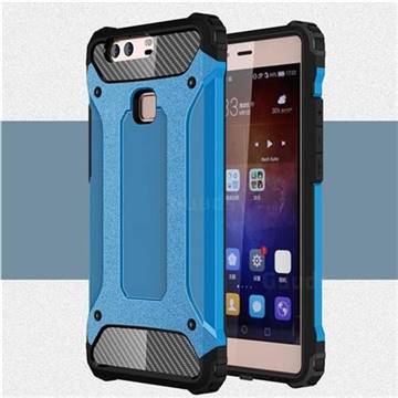 King Kong Armor Premium Shockproof Dual Layer Rugged Hard Cover for Huawei P9 Plus P9plus - Sky Blue