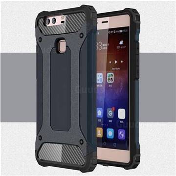 King Kong Armor Premium Shockproof Dual Layer Rugged Hard Cover for Huawei P9 Plus P9plus - Navy