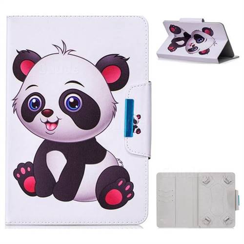 8 inch Universal Tablet Flip Cover Folio Stand Leather Wallet Tablet Case - Panda Girl