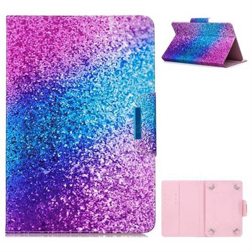 10 Inch Universal Tablet Flip Cover Folio Stand Leather Wallet Tablet Case - Rainbow Sand