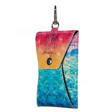 Colorful Dream Catcher Universal Rectangle Cell Phone Headset Earphone Data Cable Coin Storage Bag
