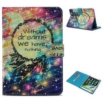 Do Have Dreams Pattern Universal 10 inch Tablet Flip Folio Stand Leather Wallet Tablet Case Cover