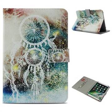 White Wind Chimes Pattern Universal 10 inch Tablet Flip Folio Stand Leather Wallet Tablet Case Cover