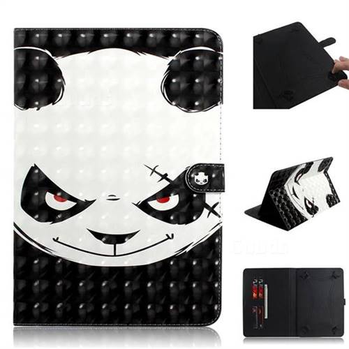 Angry Bear 3D Painted Universal 8 inch Tablet Flip Folio Stand Leather Wallet Tablet Case Cover