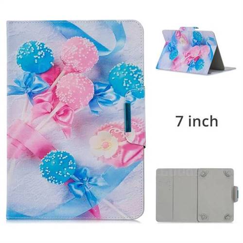 7 inch Universal Tablet Flip Cover Folio Stand Leather Wallet Tablet Case - Lollipop