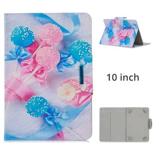 10 Inch Universal Tablet Flip Cover Folio Stand Leather Wallet Tablet Case - Lollipop