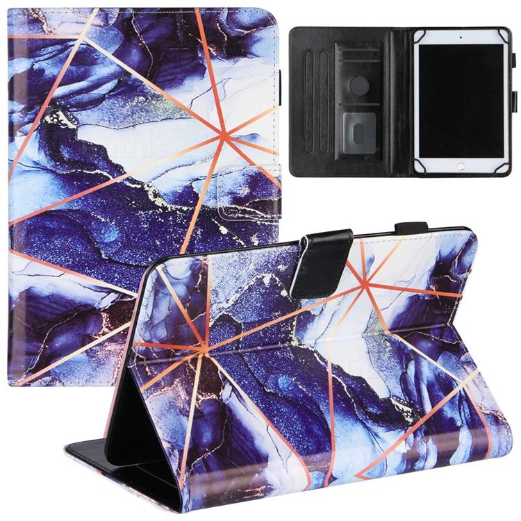 8 inch Universal Tablet Cover Starry Blue Stitching Color Marble Leather Flip Cover