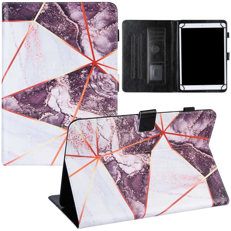 10 inch Universal Tablet Cover Black and White Stitching Color Marble Leather Flip Cover