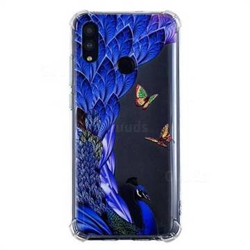 Peacock Butterfly Anti-fall Clear Varnish Soft TPU Back Cover for Huawei P Smart (2019)